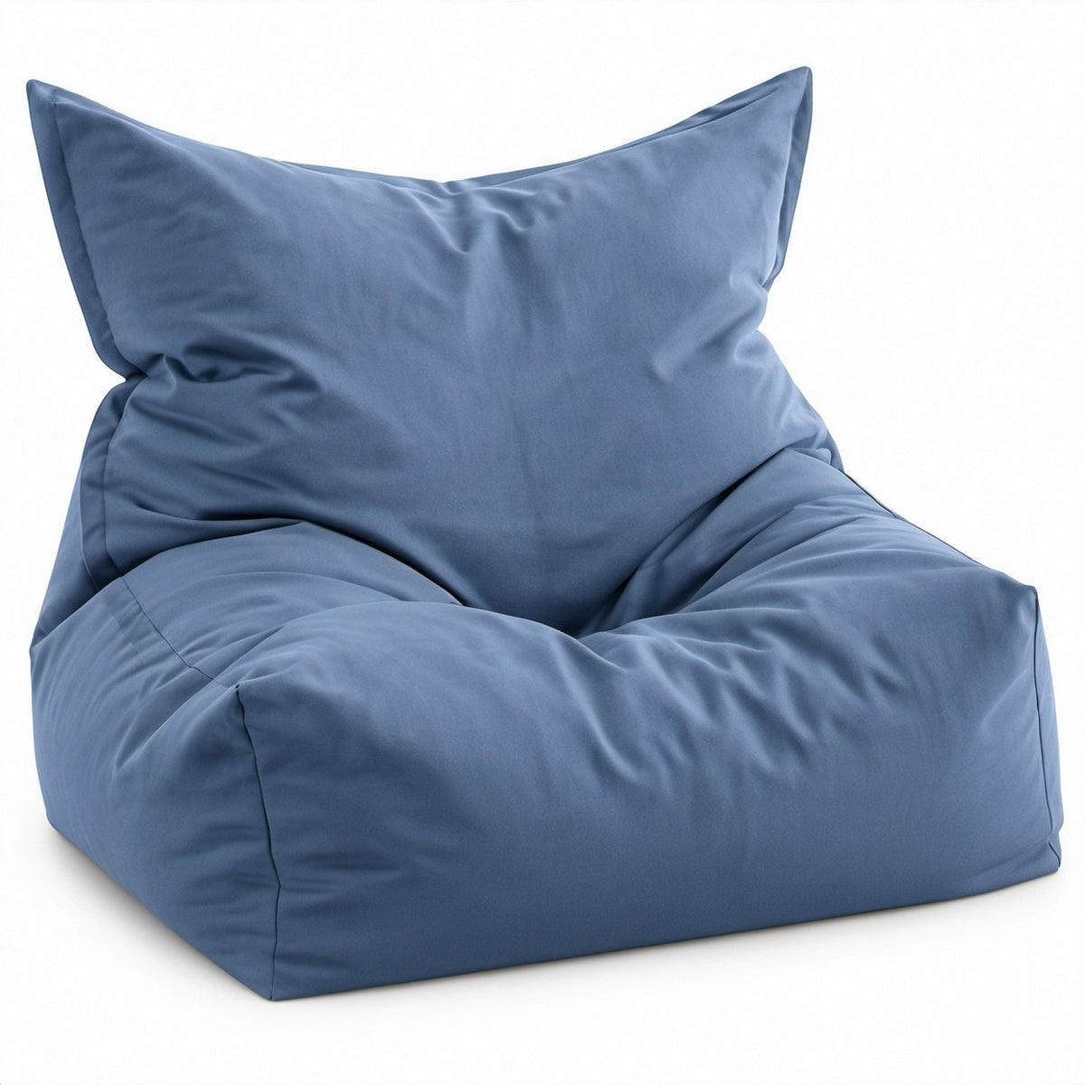 Rechteckiger Sitzsack-Sessel Blau aus 100 % Polyester mit EPS-Füllung, 90 x 90 x 80 cm